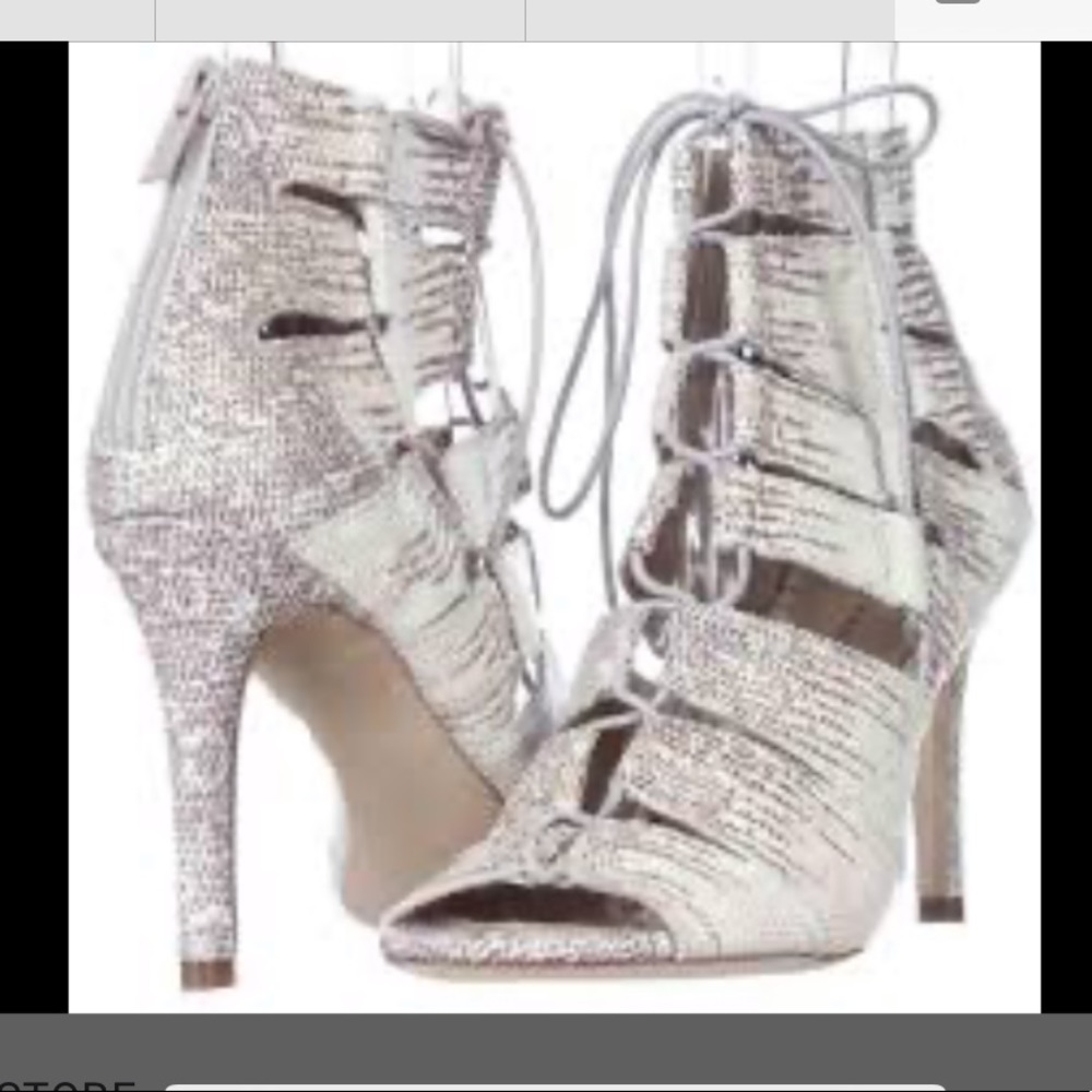 Loeffler Randall lottie heels in cream leather 10